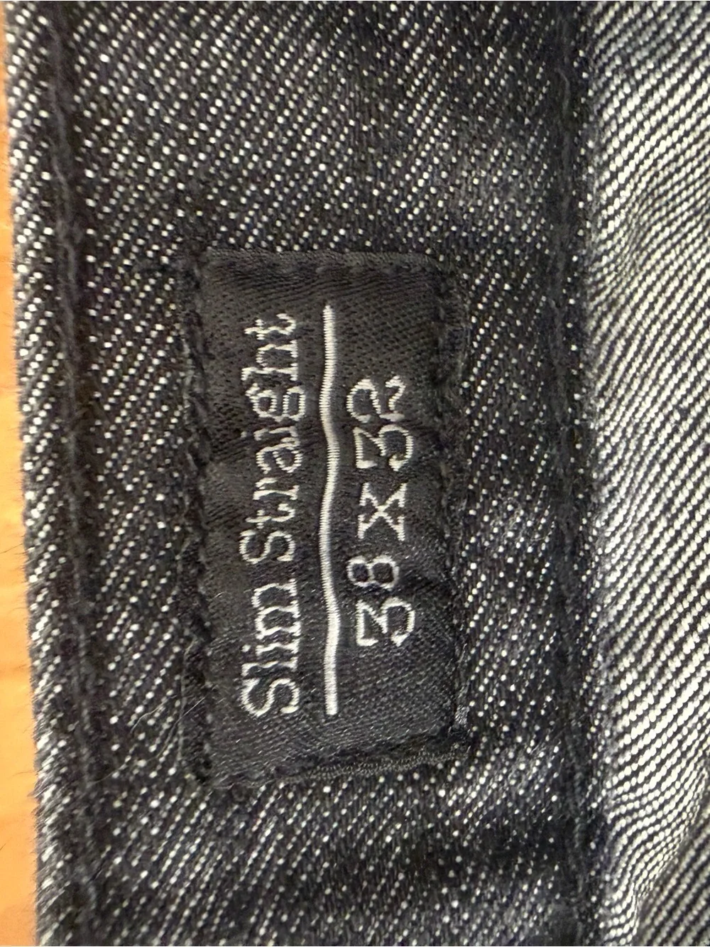 Pod & Co. Men’s Dark Wash Straight Leg Jeans Size 38 x 32 Black Denim Mid Rise